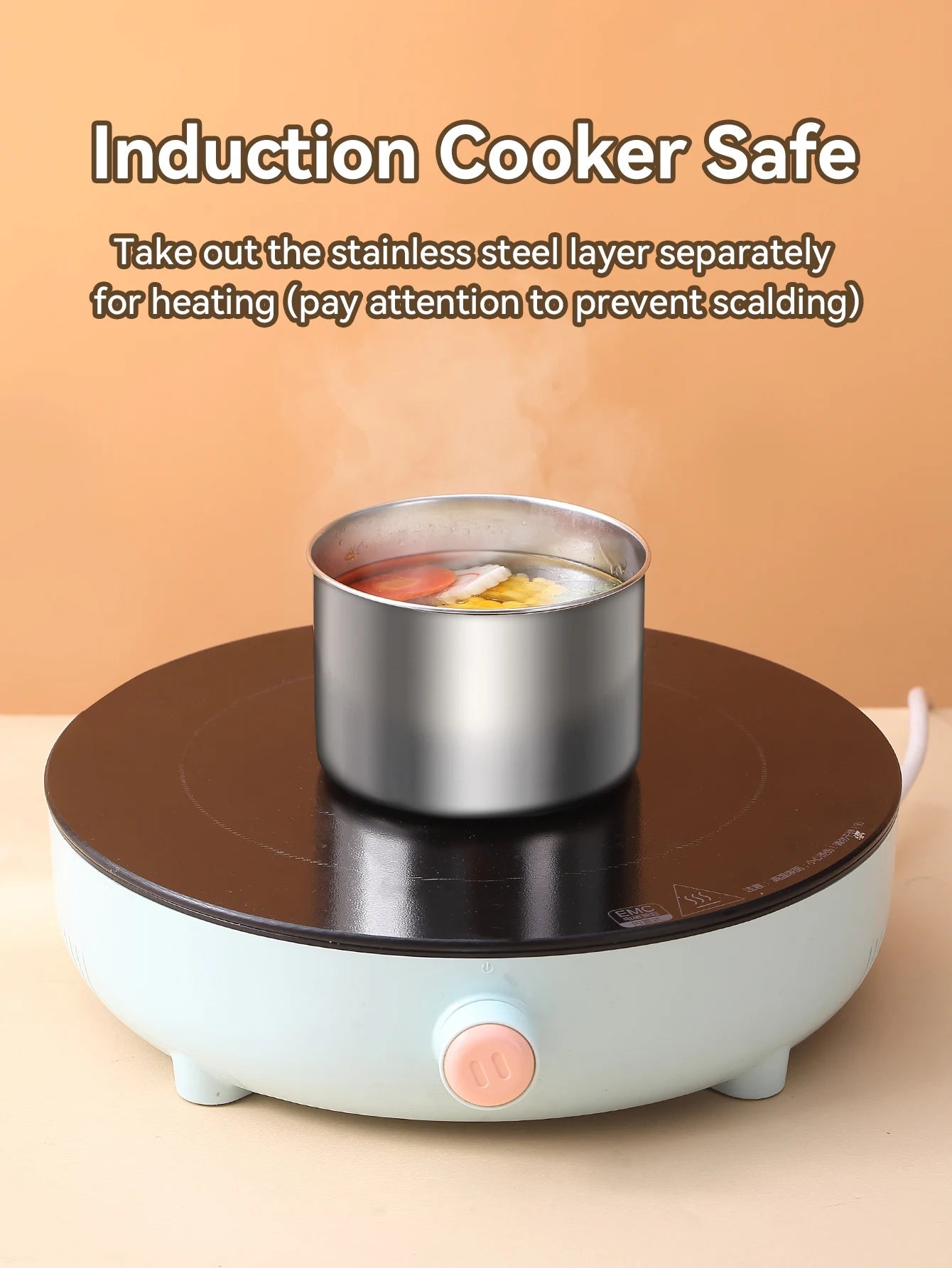 WORTHBUY Cute Bear 304 Stainless Steel Thermal Lunch Box For Kids Adults Portable Microwave Bento Box Leak Proof Food Container - H. home supplies