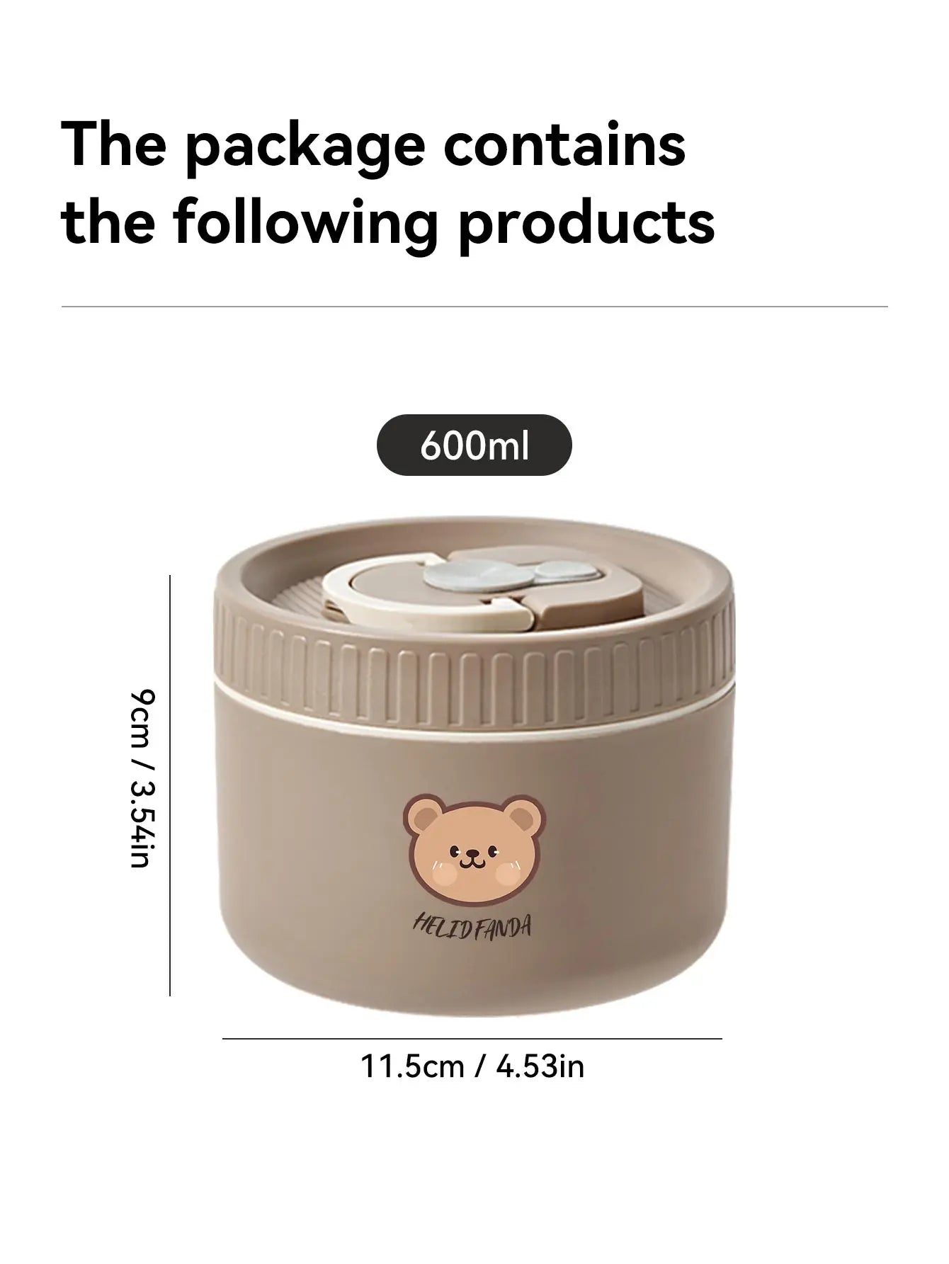 WORTHBUY Cute Bear 304 Stainless Steel Thermal Lunch Box For Kids Adults Portable Microwave Bento Box Leak Proof Food Container - H. home supplies