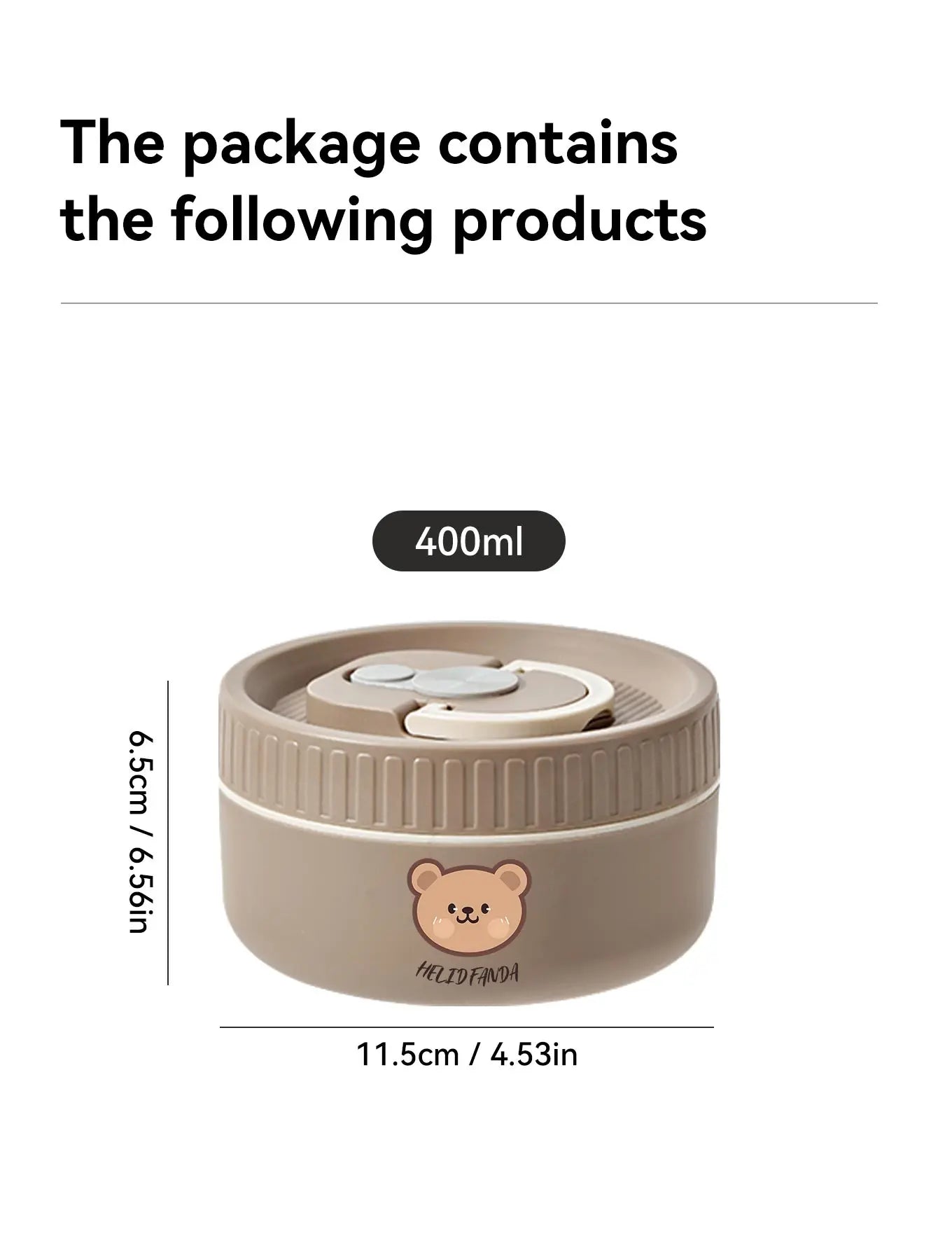 WORTHBUY Cute Bear 304 Stainless Steel Thermal Lunch Box For Kids Adults Portable Microwave Bento Box Leak Proof Food Container - H. home supplies