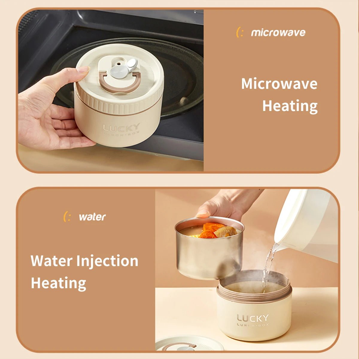 WORTHBUY Cute Bear 304 Stainless Steel Thermal Lunch Box For Kids Adults Portable Microwave Bento Box Leak Proof Food Container - H. home supplies