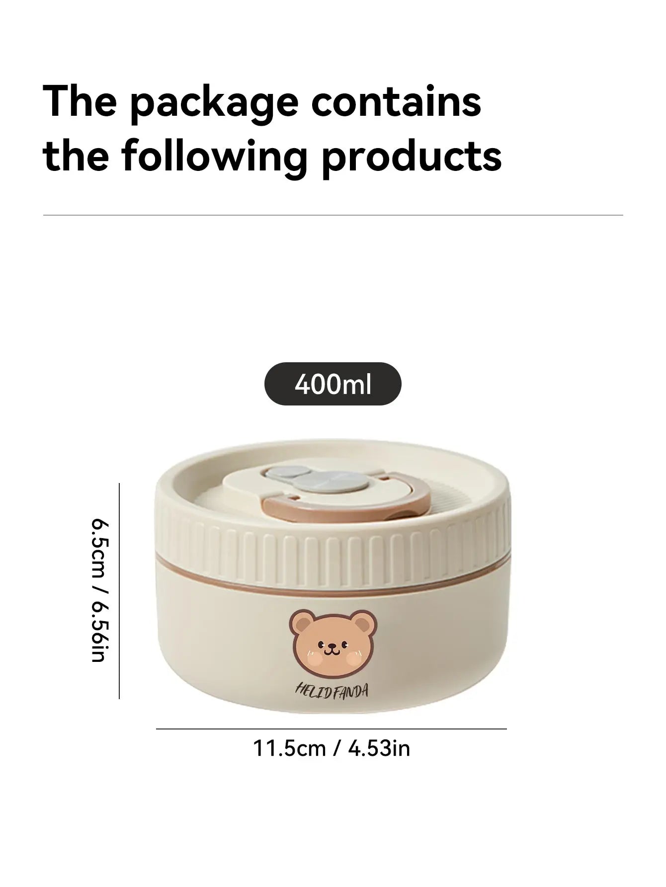 WORTHBUY Cute Bear 304 Stainless Steel Thermal Lunch Box For Kids Adults Portable Microwave Bento Box Leak Proof Food Container - H. home supplies