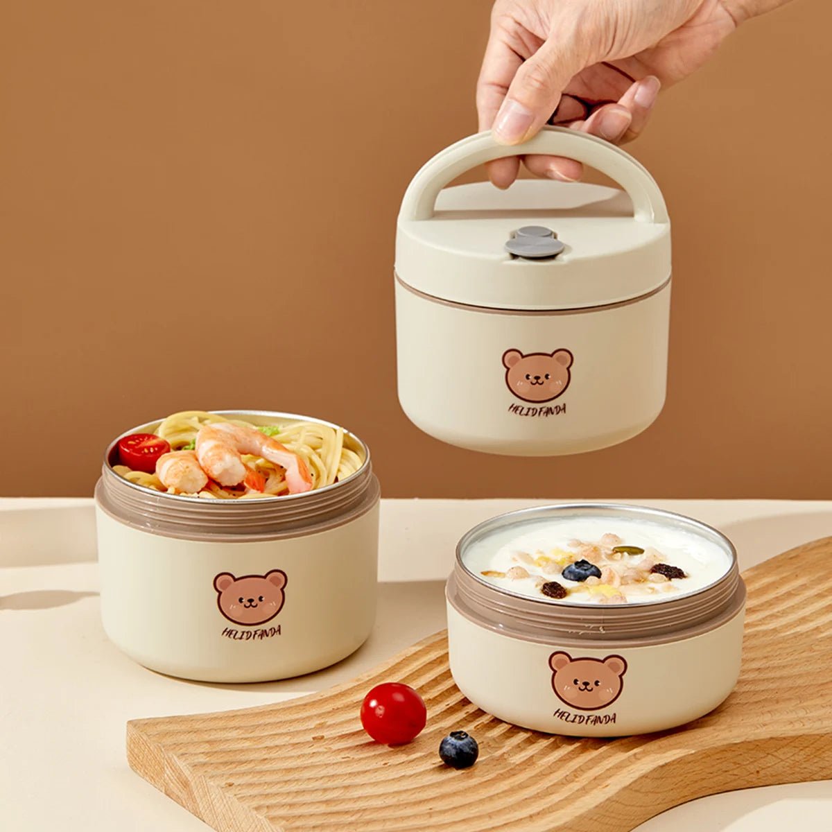 WORTHBUY Double - layer Insulated 316 Stainless Steel Bento Lunch Box For Kids With Handle Sealed Portable Picnic Food Container - H. home supplies