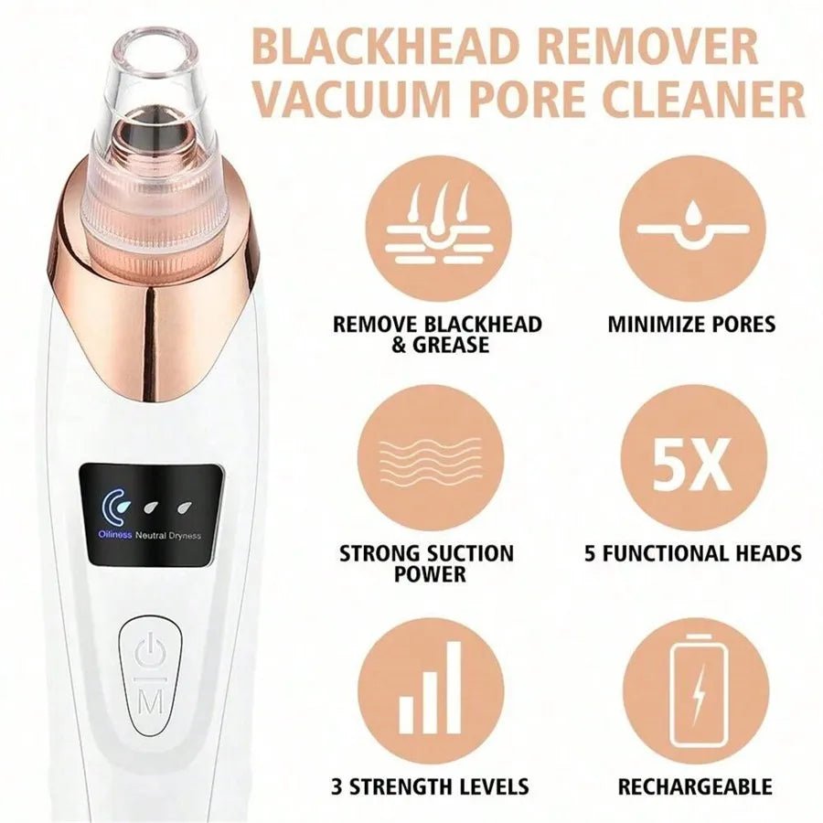 Y03 Blackhead Remover Pore Vacuum,FacialPoreCleaner Kit for Adult ExtractorTool Blackhead Remover Pore Vacuum - H. home supplies